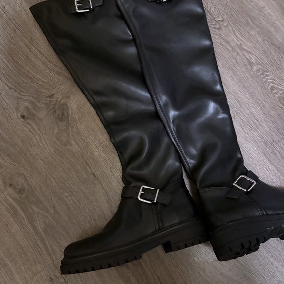 NWOB GB the Change Re-Volve Chunky Lug Block Heel Over-The-Knee Boots SZ 7.5 - Picture 3 of 7